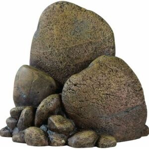 Decorative Garden Rock Sculpture-Brown Faux Stone Accent hiding cave for reptile
